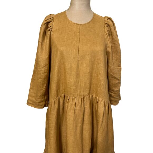 Fabiana Pigna Linen Tiered Midi Dress - Picture 5 of 14